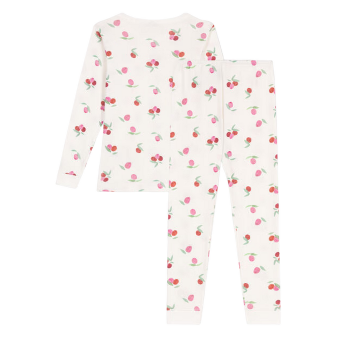Petit Bateau | Fruit Print Loungewear LS Cotton Pajamas