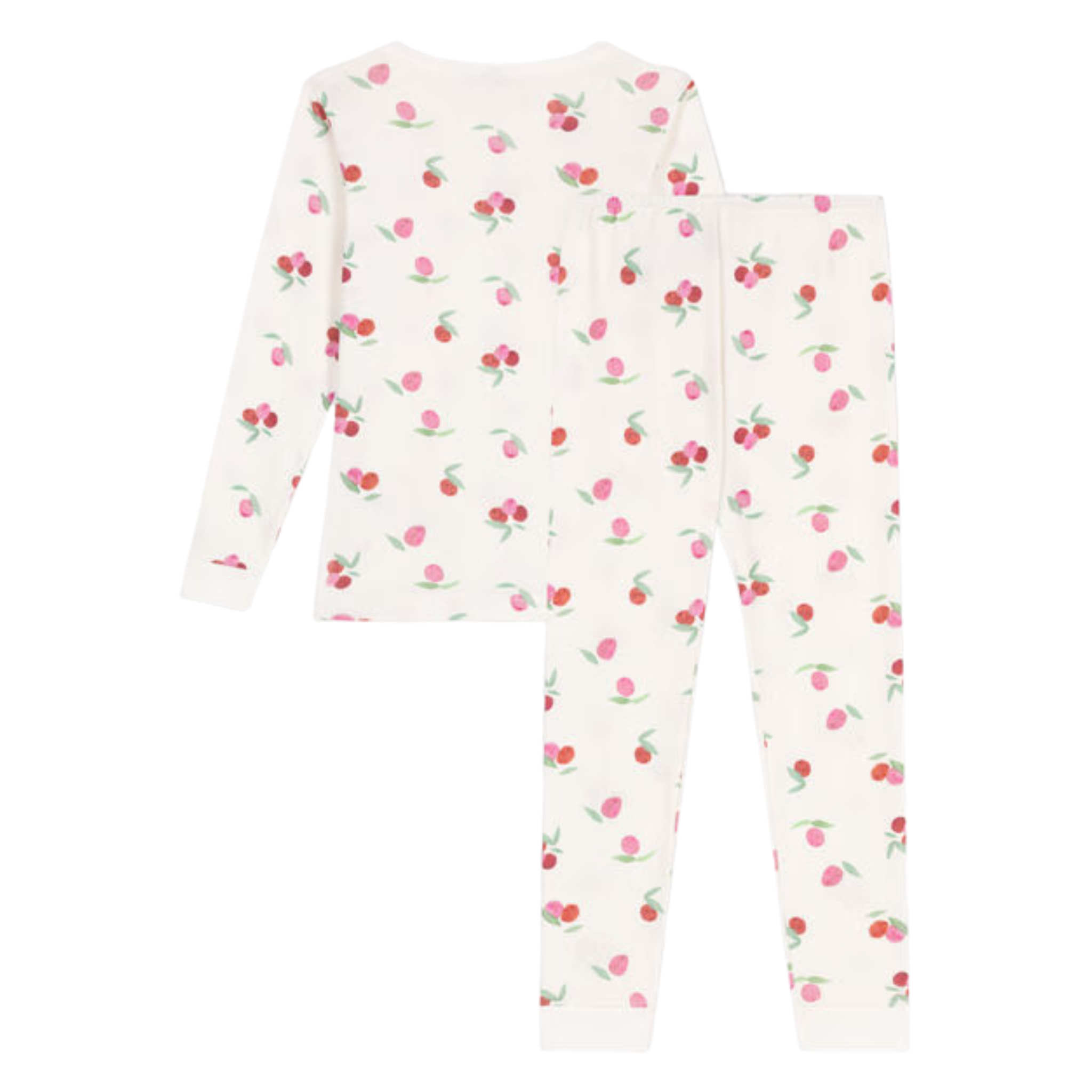 Petit Bateau | Fruit Print Loungewear LS Cotton Pajamas