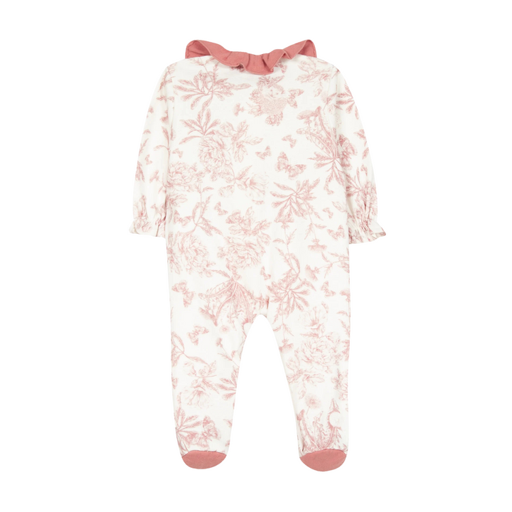 Tartine et Chocolat Rose Toile Footie + Hat