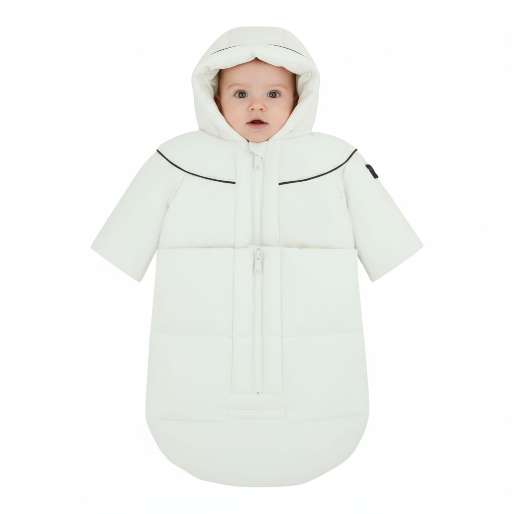 Raygo Ivory/Black Snowsuit | Warm Waterproof Winter Outerwear for Kids