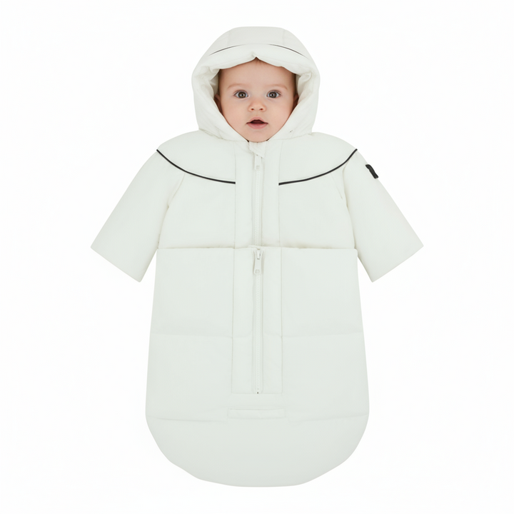 Raygo Ivory/Black Snowsuit | Warm Waterproof Winter Outerwear for Kids