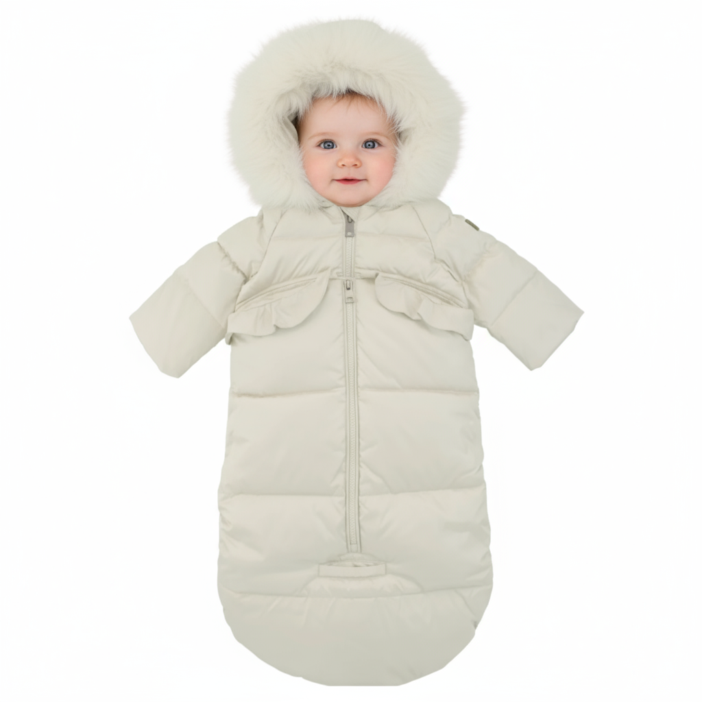 Pramie Girls Ivory Snowsuit