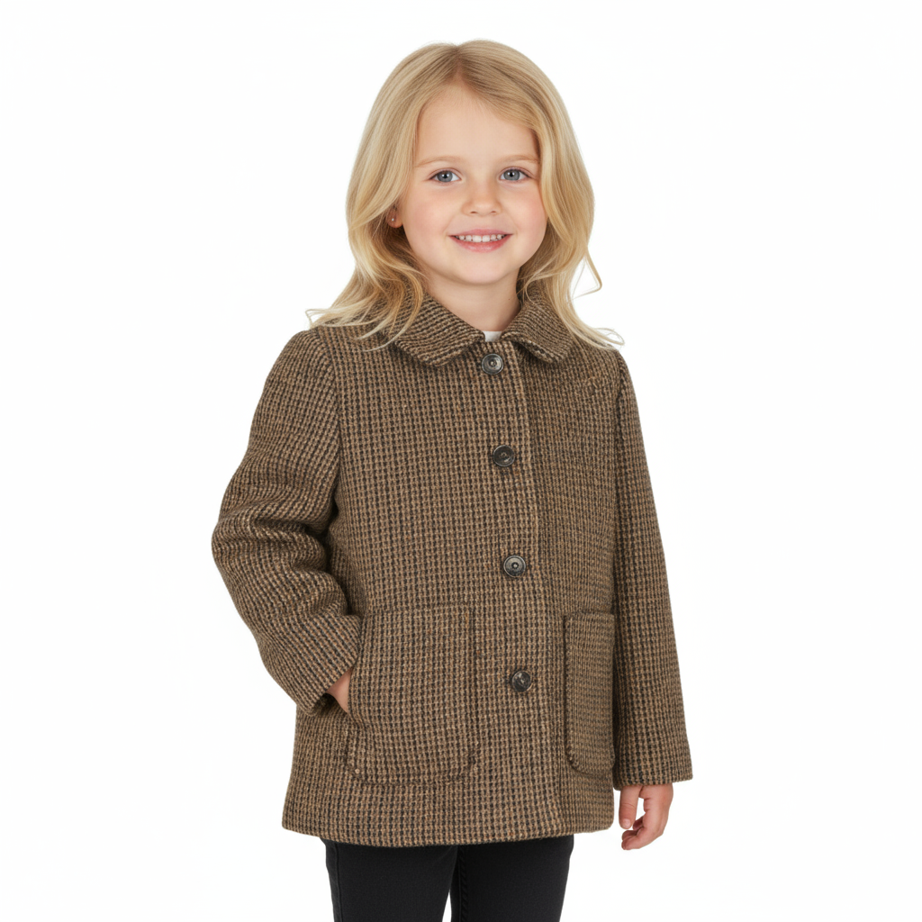 MarMar Earthy Check Oval Jacket | Cozy, Timeless & Nordic-Inspired