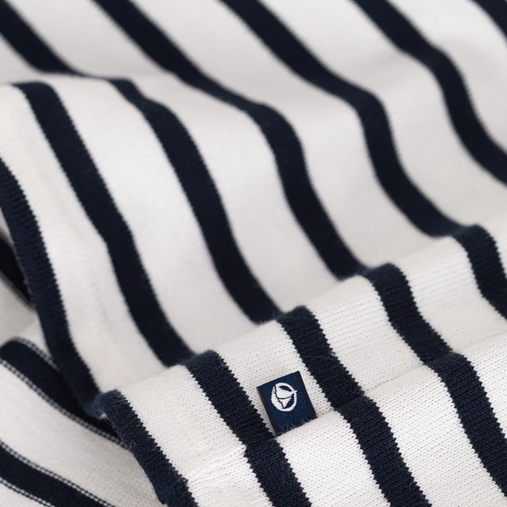 Petit Bateau | Long Sleeve Stripe Dress with Collar
