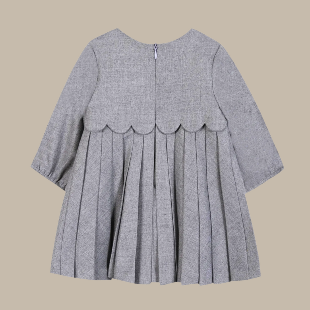 Tartine et Chocolat Grey Pleat Dress