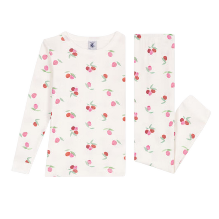 Petit Bateau | Fruit Print Loungewear LS Cotton Pajamas