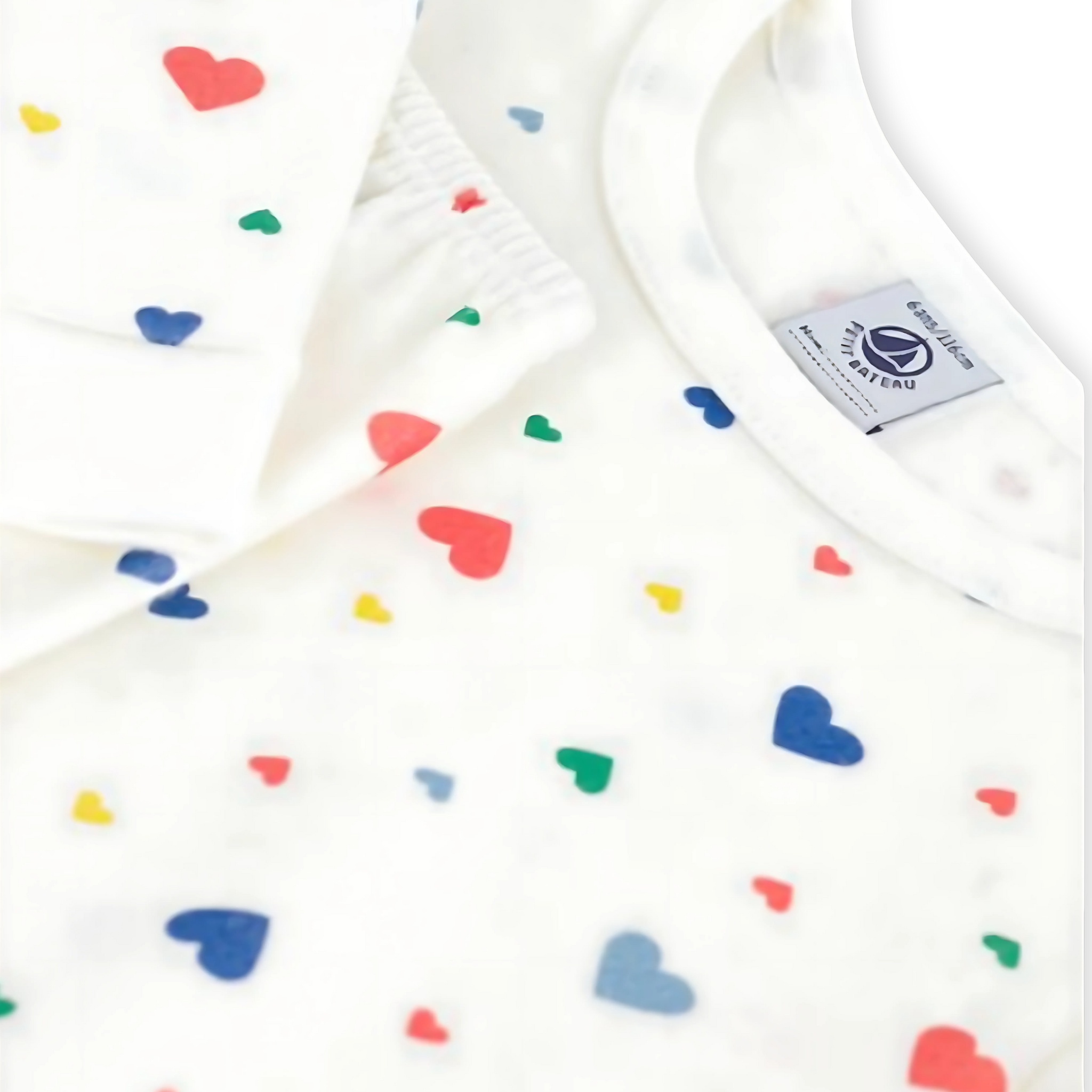 Petit Bateau - Heart‑Print Fitted‑Leg Pyjama
