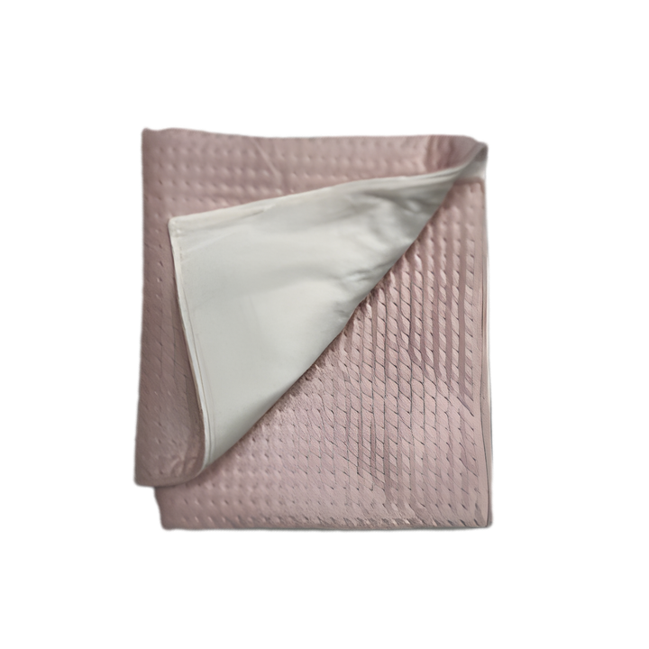 Carmina Pink Velvet Quilted Baby Blanket | Luxurious Soft Infant Bedding