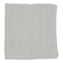 Bee & Dee Dusty Blue Intricate Blanket Textured Minimalist Boutique Newborn Toddler Luxury Accessory