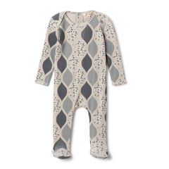 Lola Blue Printed Rib Footie