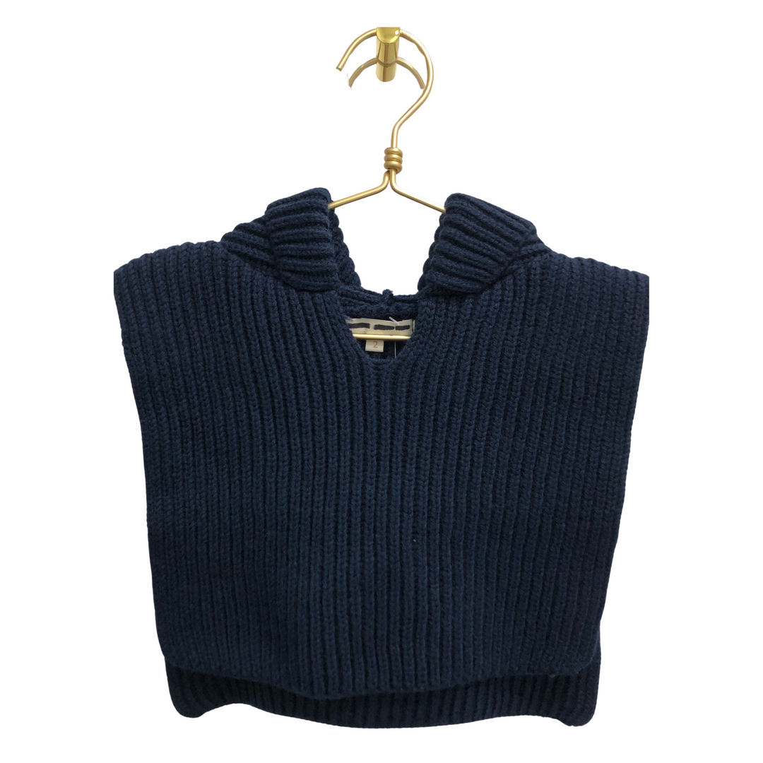 Knit Hooded Open Sides Vest