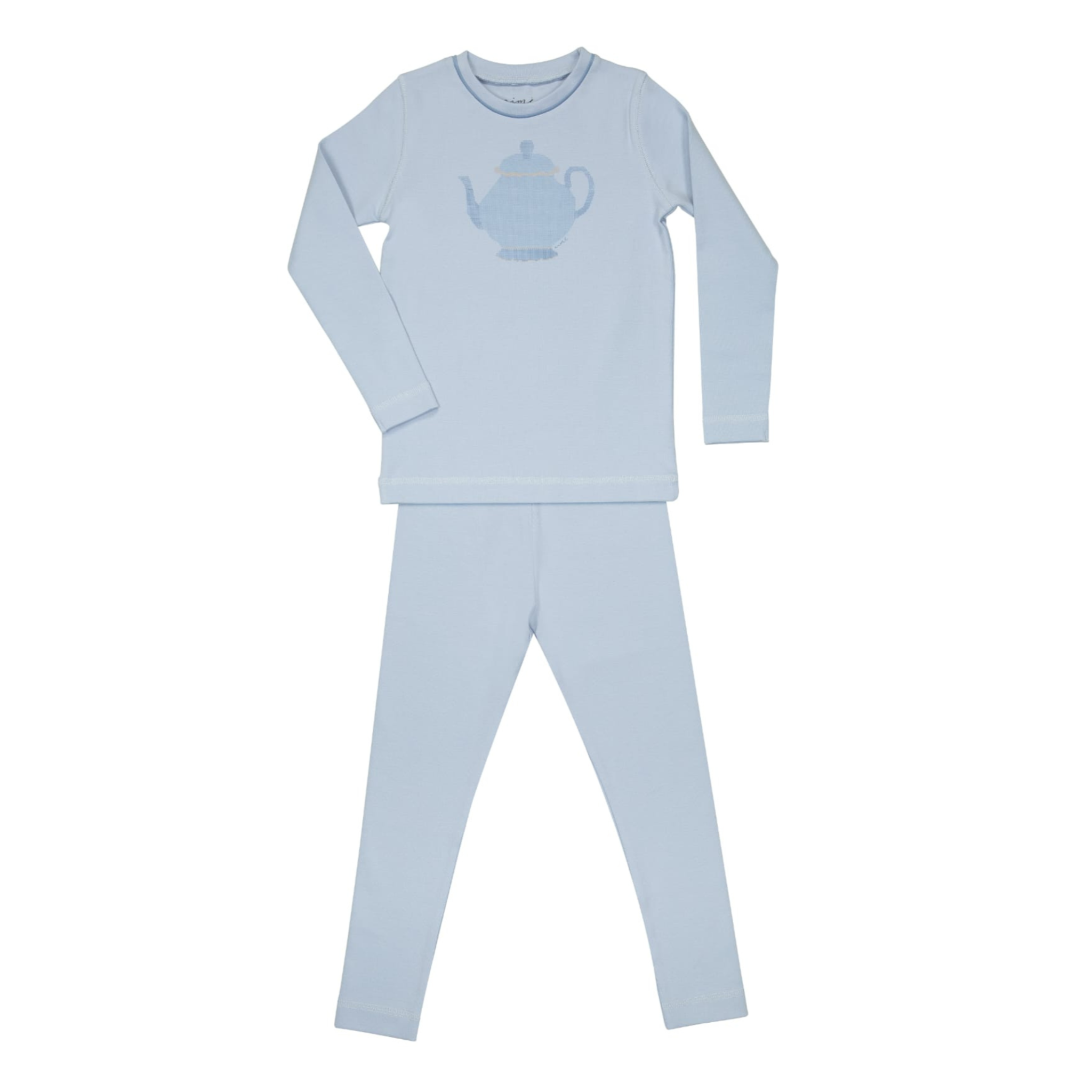 Boys Teapot Print Pajamas by Aime – Soft Cotton Sleepwear