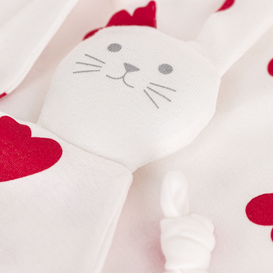 Petit Bateau Heart Print Doudou