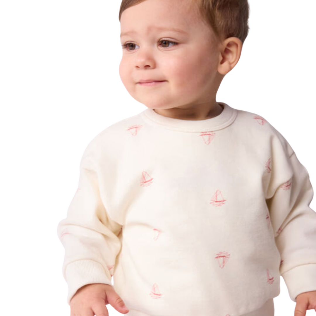 Petit Bateau Boys’ Cotton Sweatshirt - Pompei Print