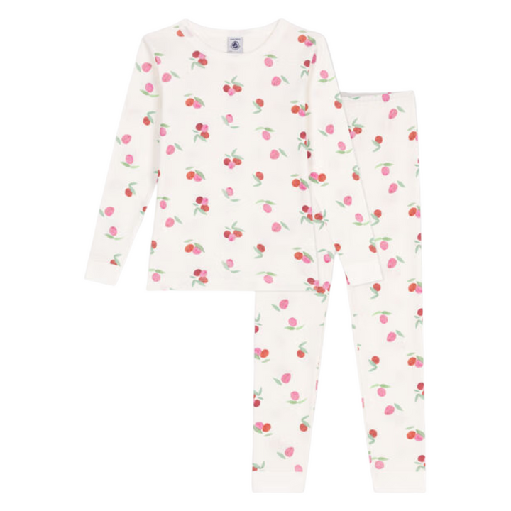 Petit Bateau | Fruit Print Loungewear LS Cotton Pajamas