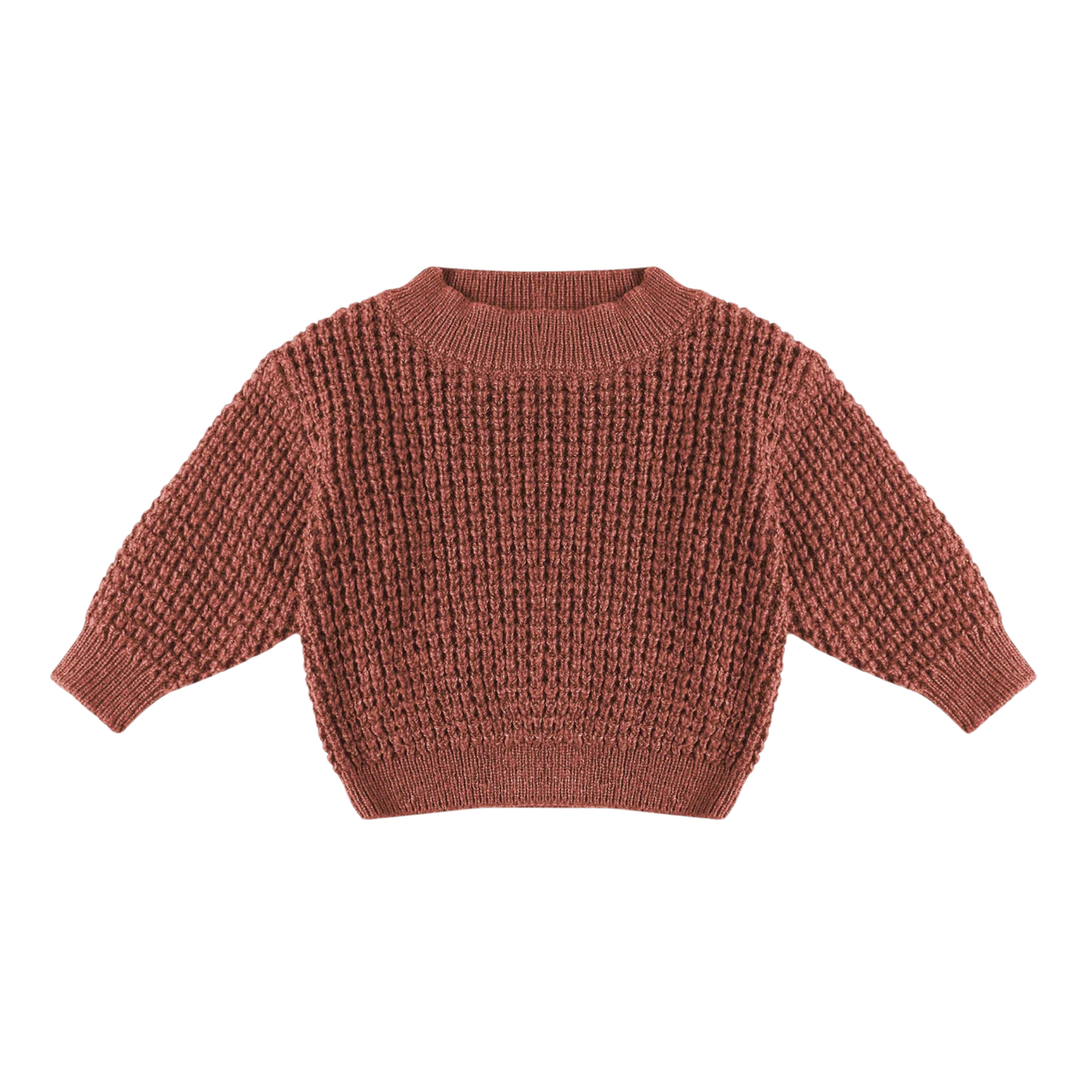 Quincy Mae Cranberry Chunky Knit Sweater