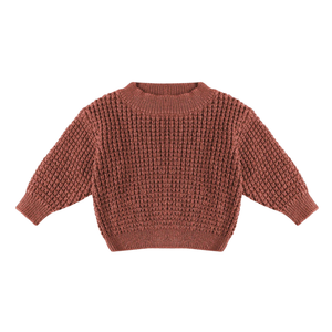 Quincy Mae Cranberry Chunky Knit Sweater
