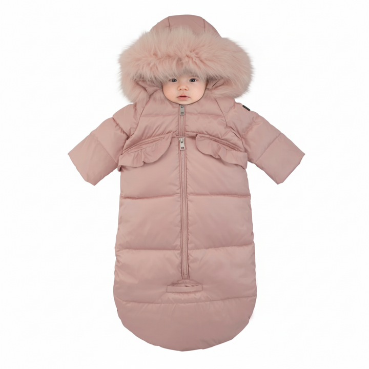 Pramie Baby Pink Snowsuit | Cozy Winter Outerwear for Babies