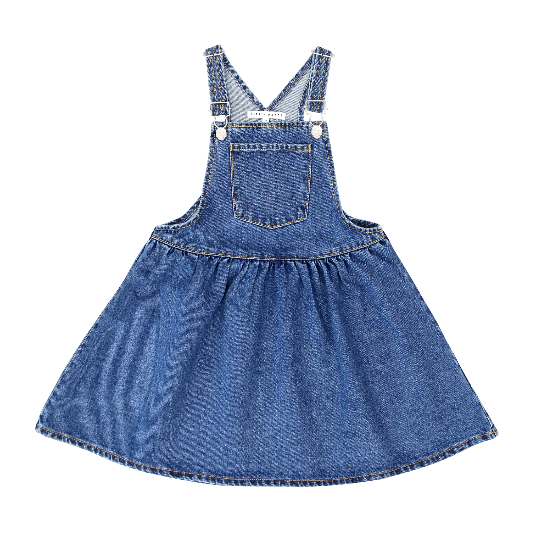 Parni Blue Denim Jumper for Baby | Soft Denim One-Piece