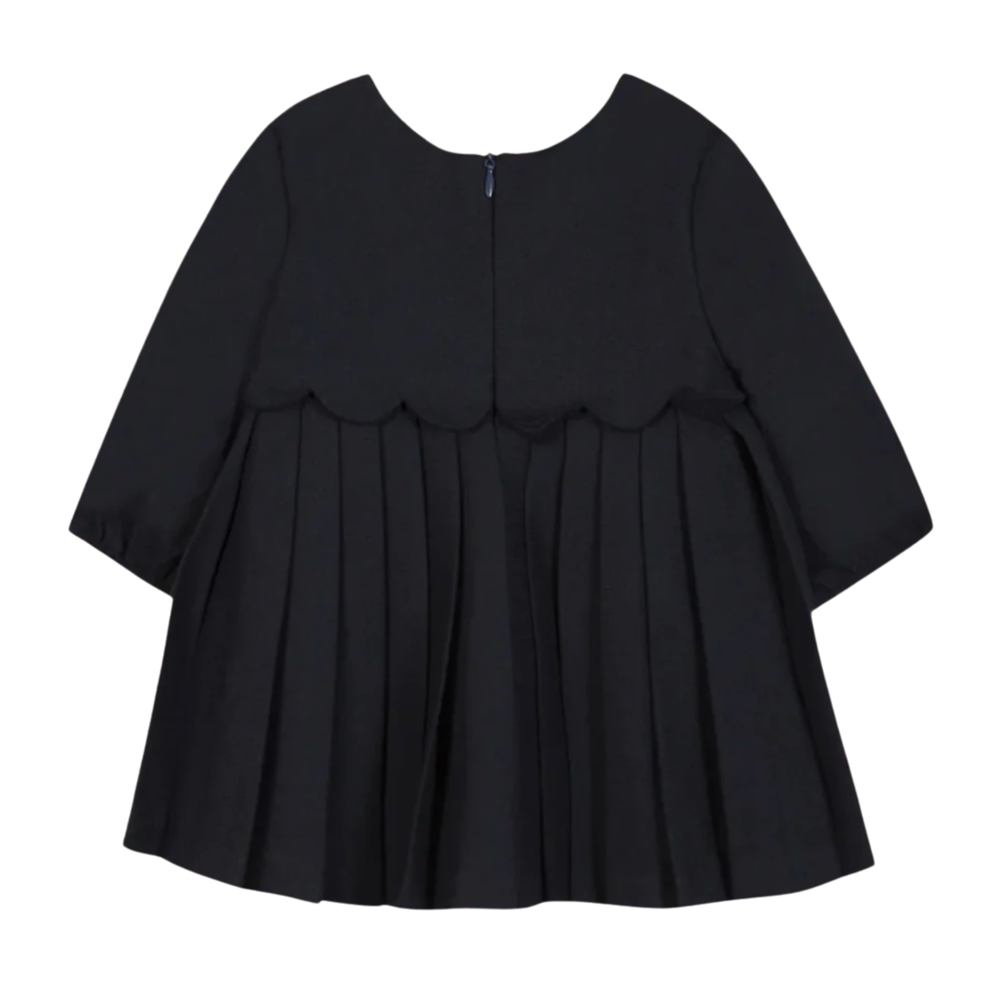 Tartine et Chocolat Marine Pleat Dress | Elegant Girls’ Navy Special Occasion Dress