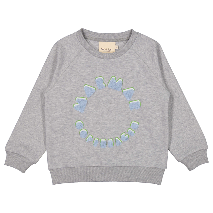 MarMar Theos Blue Logo Sweatshirt | Classic Scandinavian Kids Pullover