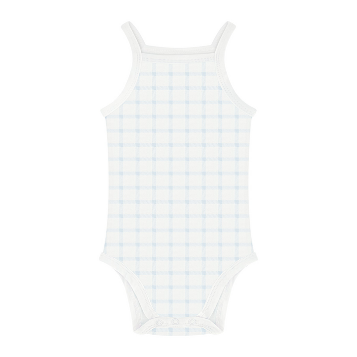 Boys Gingham Sleeveless Bodysuits