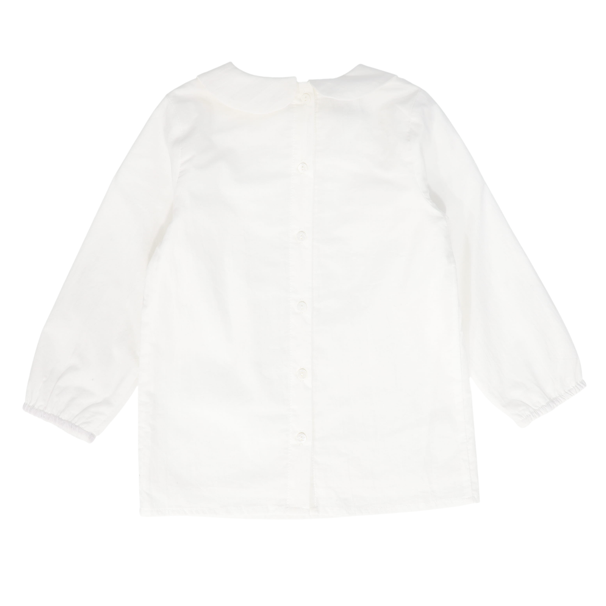 Peter Pan Collar Button Blouse – White Classic Kids Top