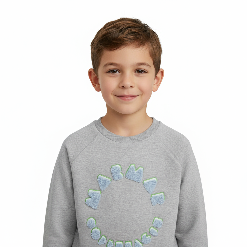 MarMar Theos Blue Logo Sweatshirt | Classic Scandinavian Kids Pullover