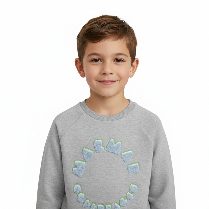 MarMar Theos Blue Logo Sweatshirt | Classic Scandinavian Kids Pullover