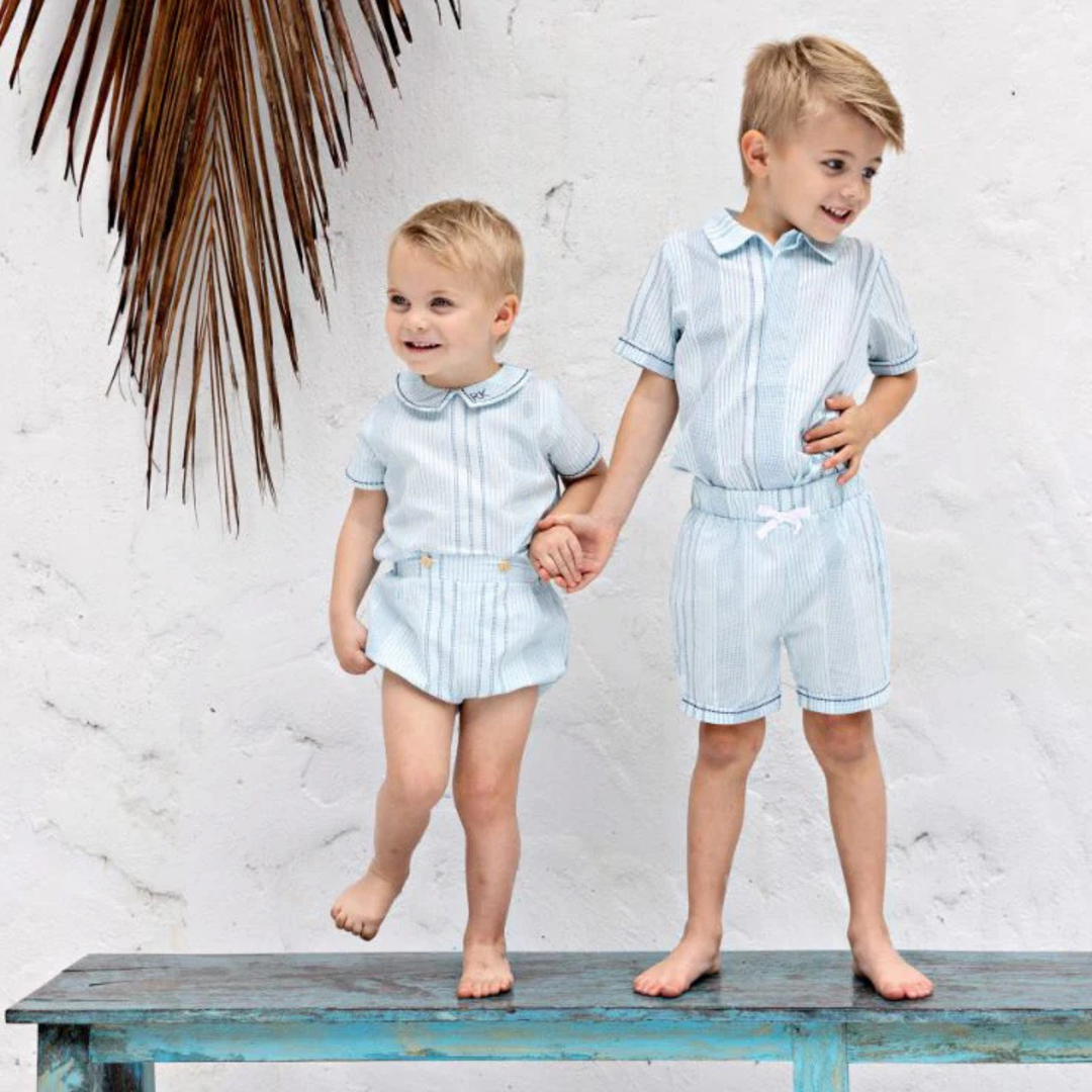 Alfie Cotton Printed Baby Boy Button Up Set