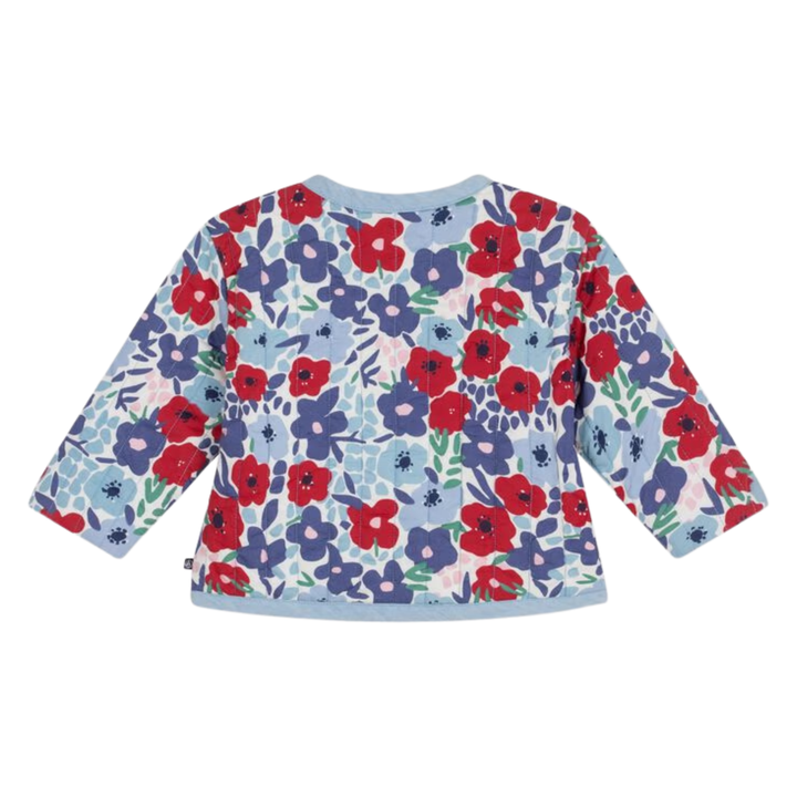 Petit Bateau Girl Floral Quilted Jacket