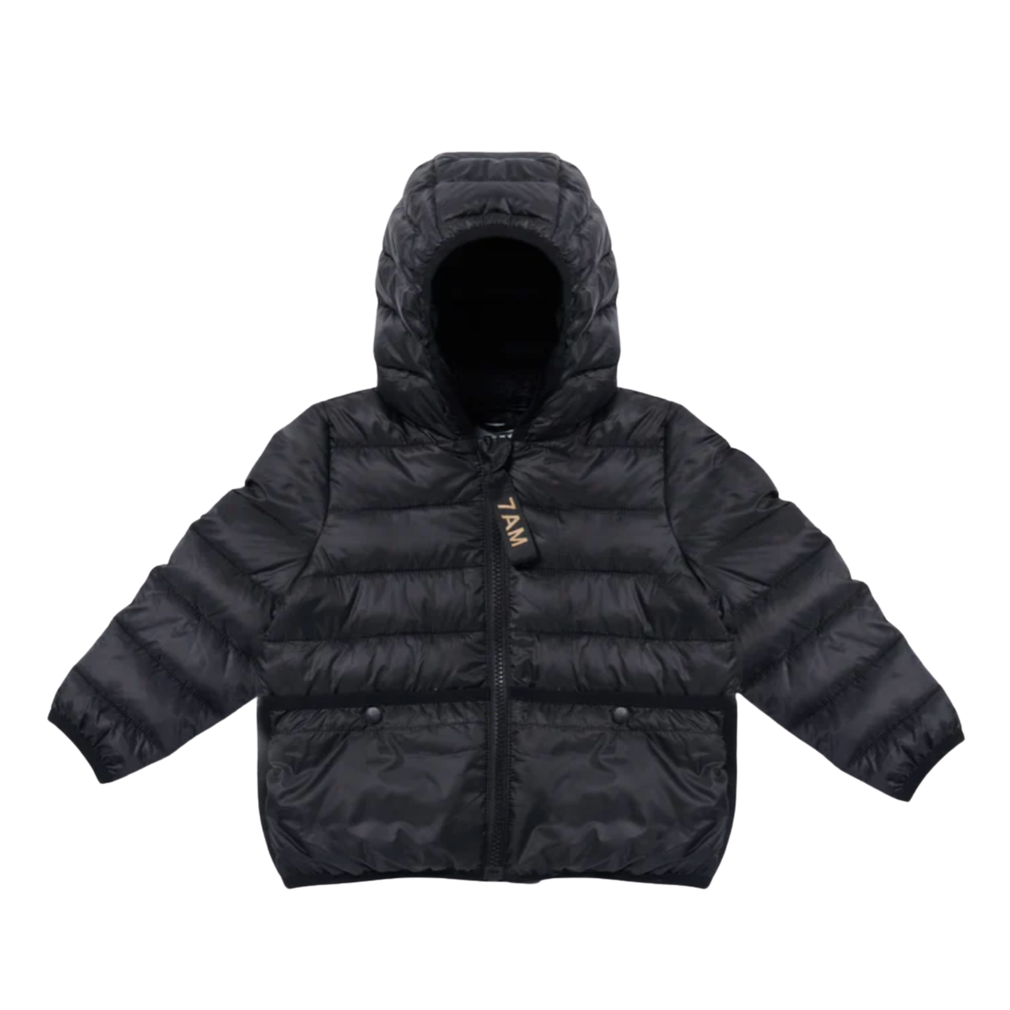 7AM Enfant Roll Me Puffer – Black Kids Winter Jacket