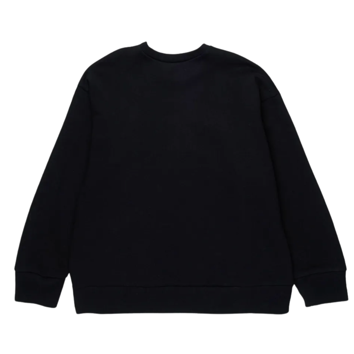 N21 Drop Shoulder Sweatshirt – Black, Premium Cotton Blend, Oversized Logo Detail, Perfect for Modern Streetwear Style