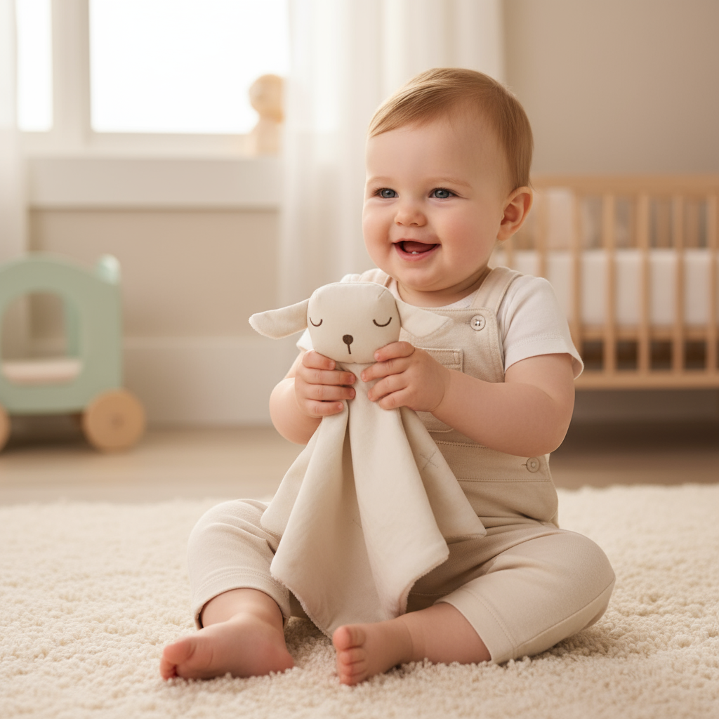 7AM Enfant Lovey Lamb – Soft Plush Comfort Toy for Babies