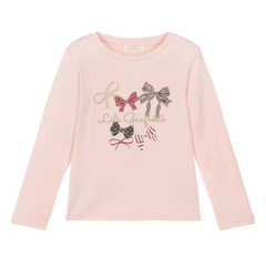 Girls Rosewater Long Sleeve T-Shirt by Lili Gaufrette – Soft Cotton