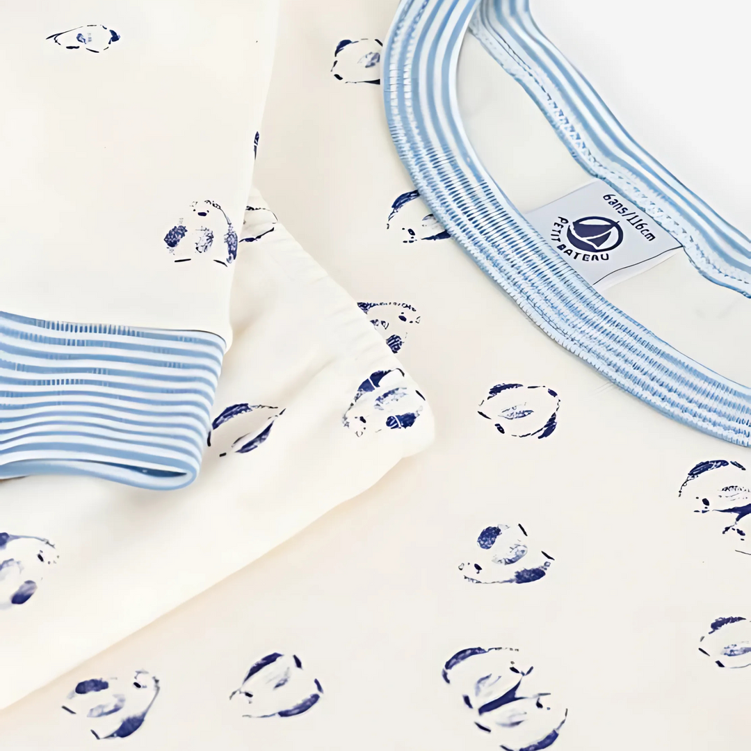 Petit Bateau | Printed Fitted-Leg Cotton Pyjama
