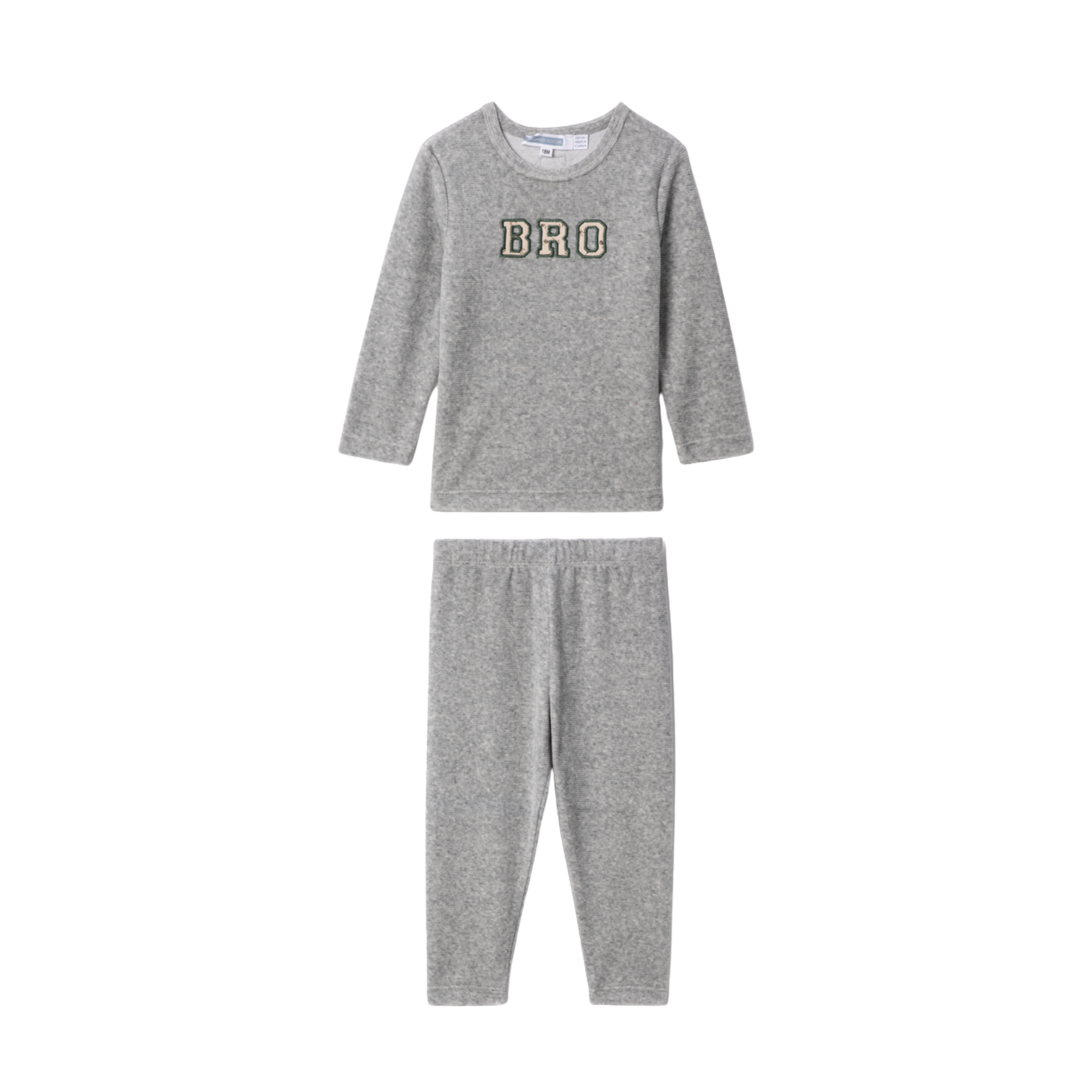 Whipped Cocoa Grey Mix Bro Velour PJ