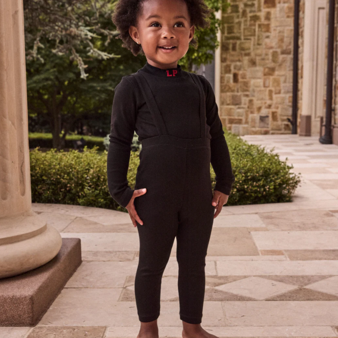 Parni Black Mockneck + Overalls Set – Effortless Elegance