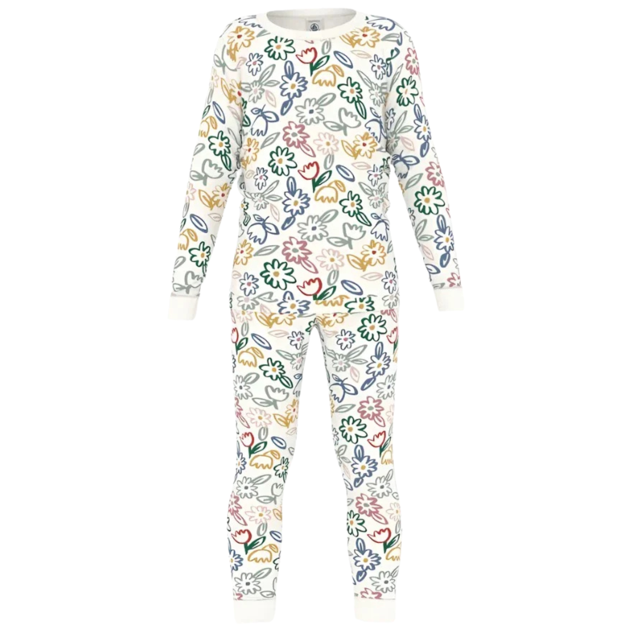 Petit Bateau - White Multi Floral Loungewear