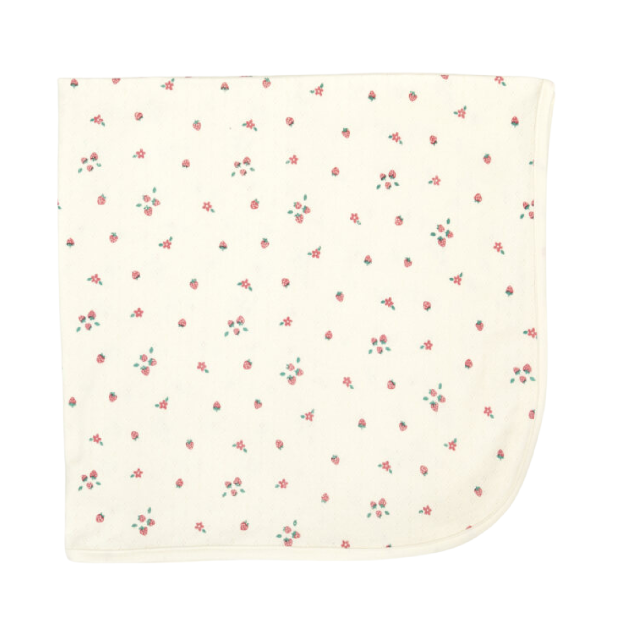 Tuntun - Pointelle Blanket Natural Strawberries