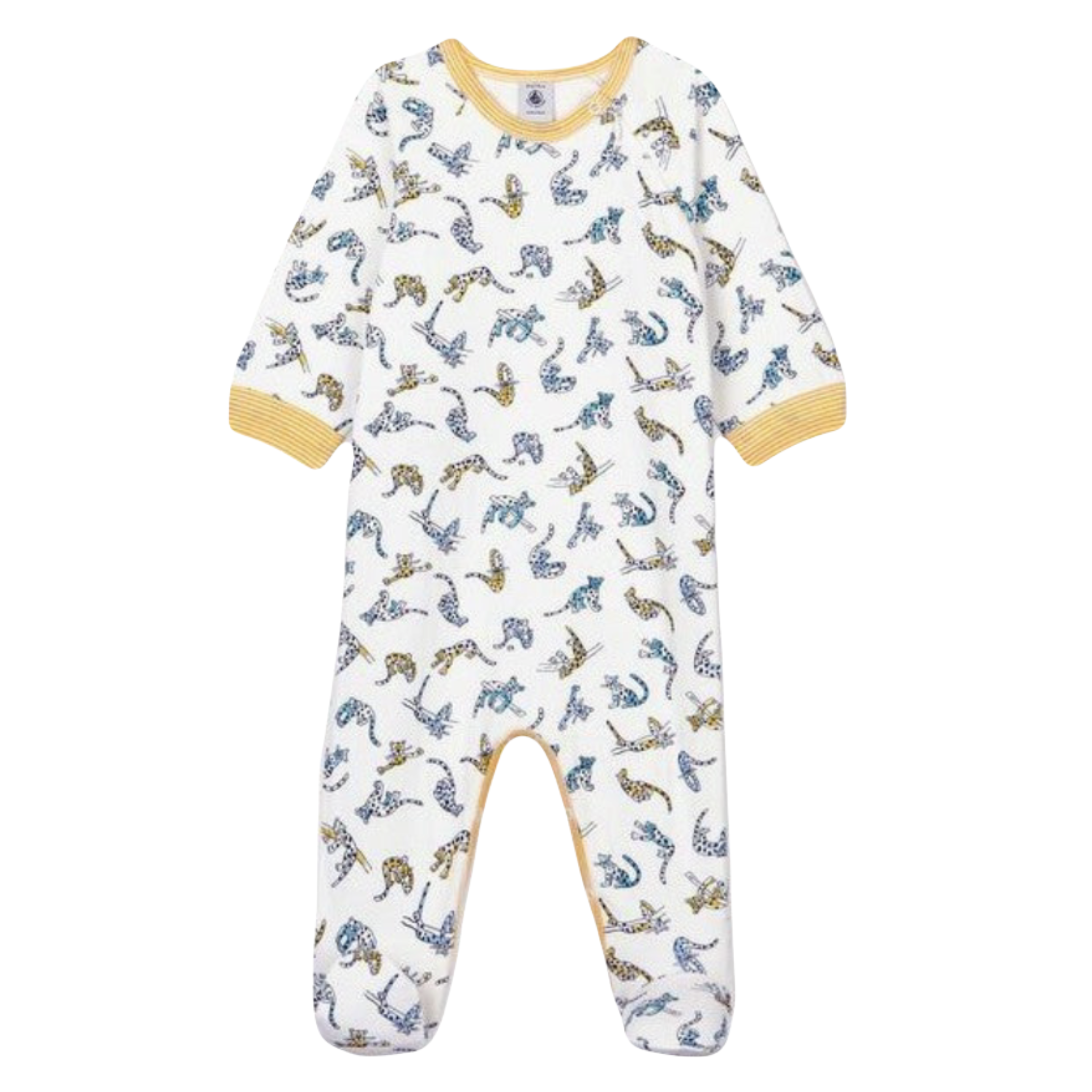 Petit Bateau | Baby Footie  Cheetah Print & Ribbed