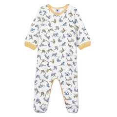 Petit Bateau | Baby Footie  Cheetah Print & Ribbed