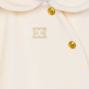 escada baby footie round collar antiquewhite 