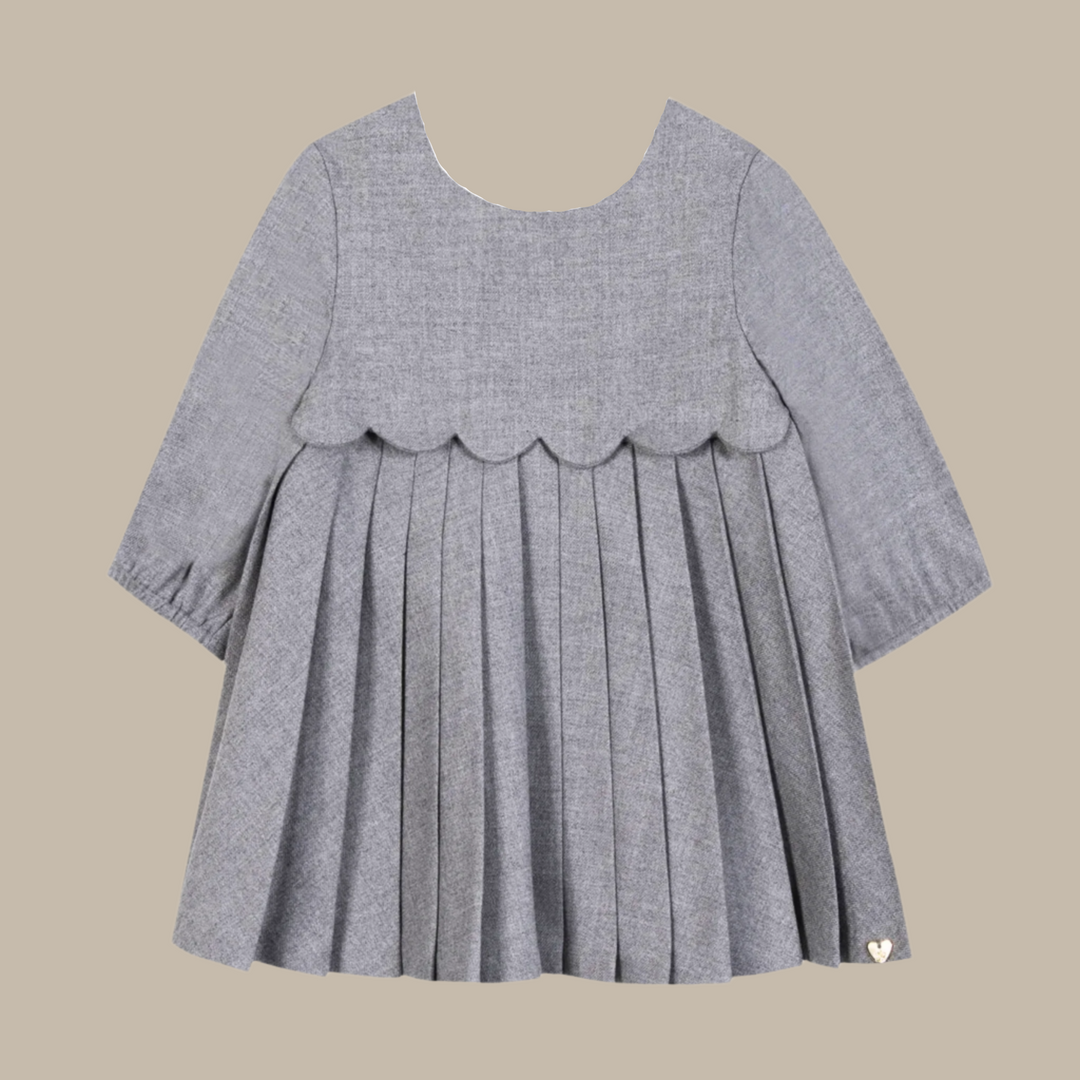 Tartine et Chocolat Grey Pleat Dress