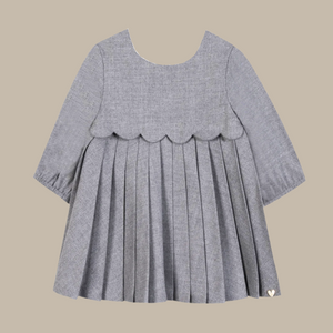 Tartine et Chocolat Grey Pleat Dress
