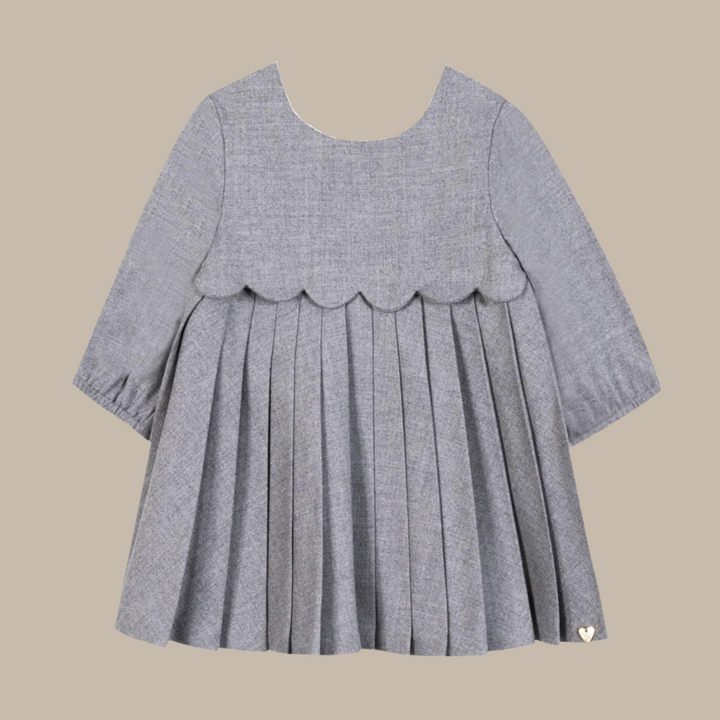 Tartine et Chocolat Grey Pleat Dress