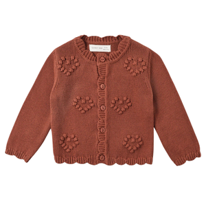 Quincy Mae - Knit Cardigan (Red)