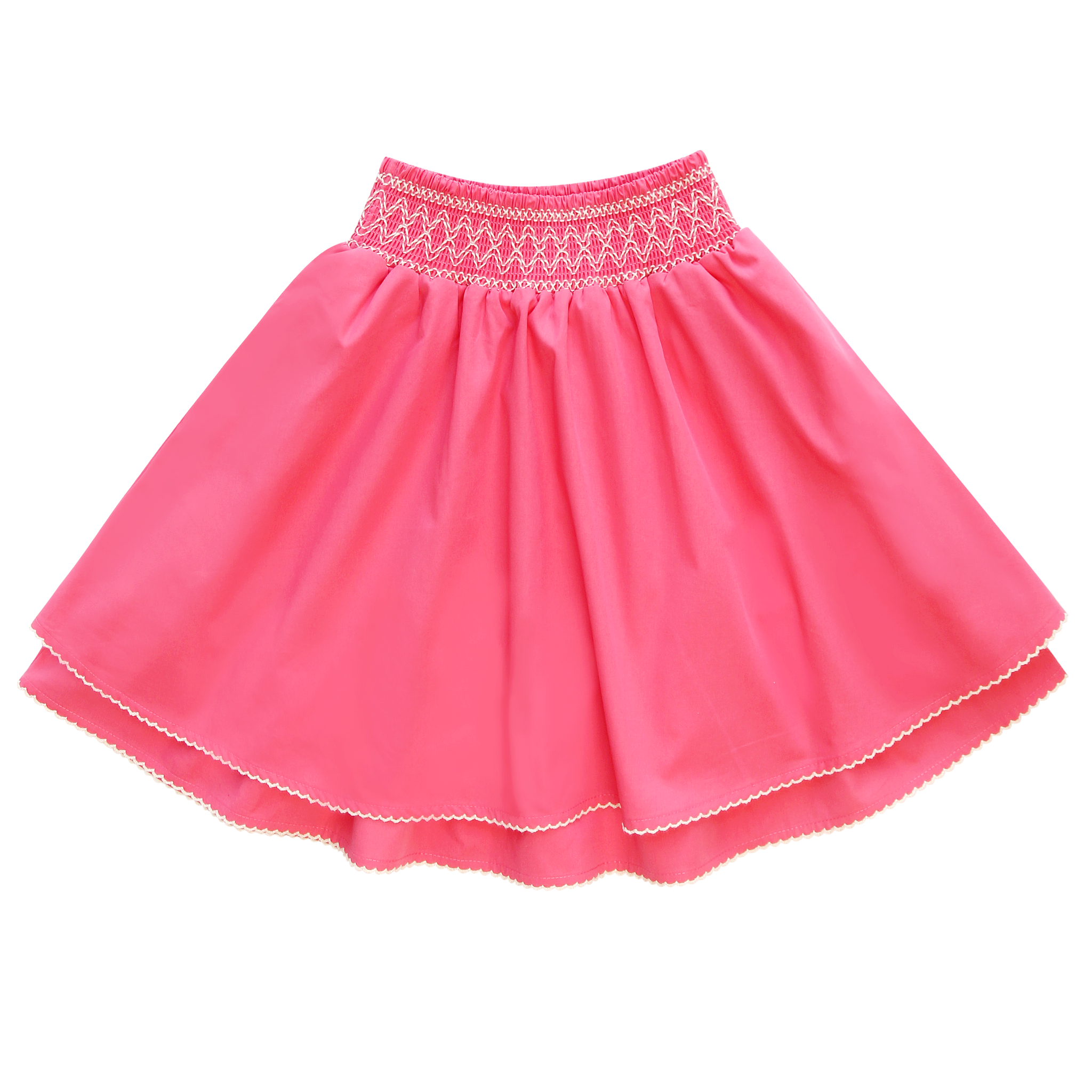 Little Parni Girls Smocking Skirt (Pink)