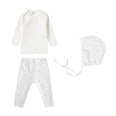 Oubon - Rose Floral Footie Girls Footie & Hat