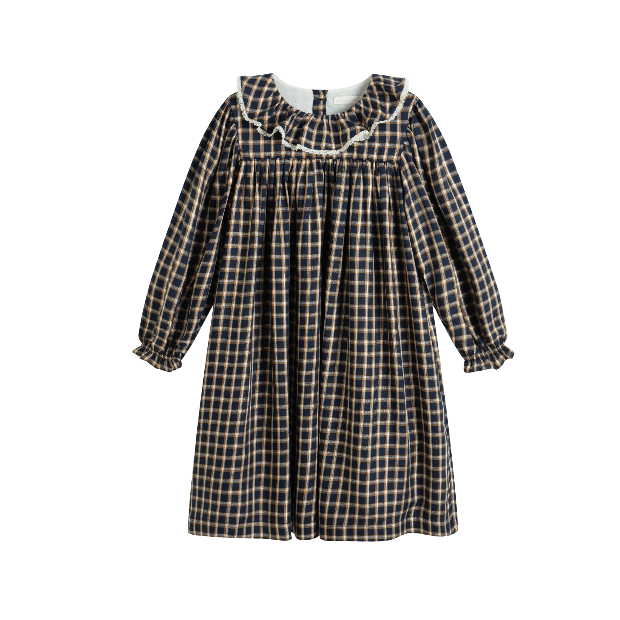 C'era Una Volta Blue Check Lurex Sophie Dress